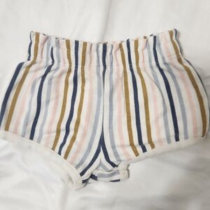 Striped Cotton Lounge Shorts - Pastel Multi